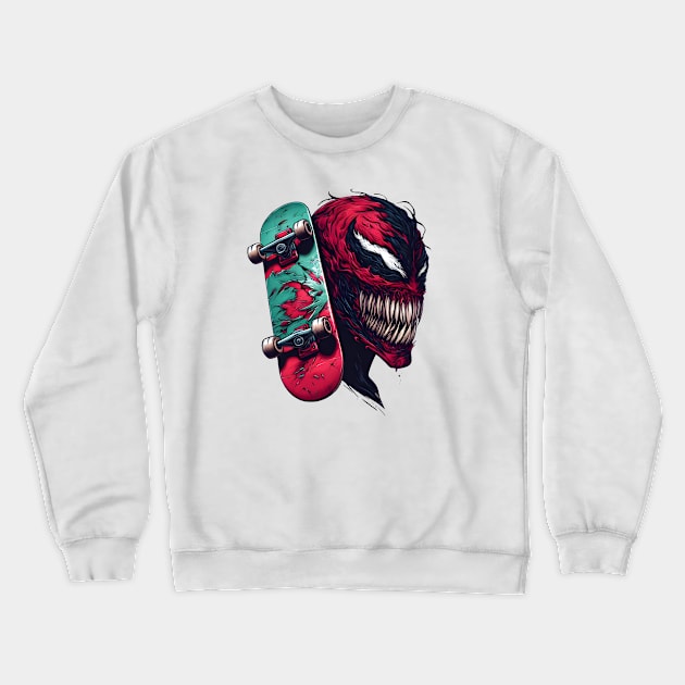 Unleash the Edge: Captivating Anti-Hero Skateboard Art Prints for a Modern and Rebellious Ride! Crewneck Sweatshirt by insaneLEDP